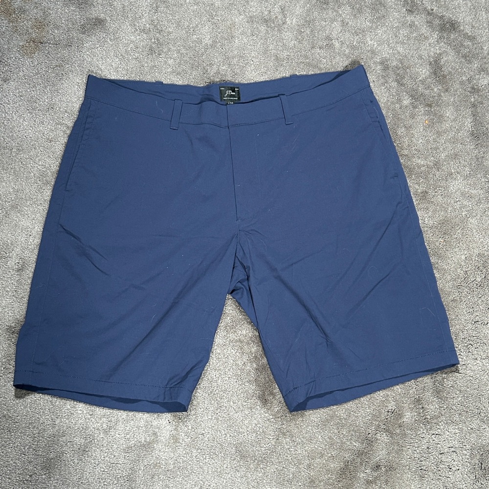 J.Crew Tech Shorts Mens 38 Navy Blue Solid Performance Golf H6326